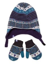 Levi's 2 Piece Hat  Mitten Set  Fair Isle Print  New With Tags