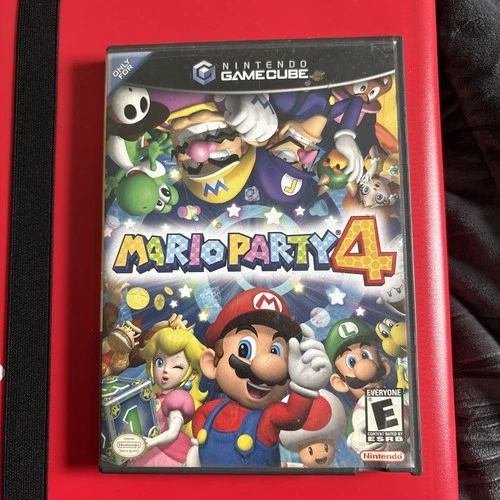Mario Party 4 (Nintendo GameCube, 2002) Disc Manual Case Good Condition + Tested