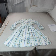 Vintage Cottagecore Dress Womens Small White Geometric Fit Flare Knee Length
