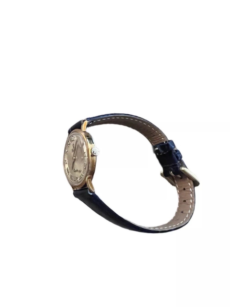 Vicence Italy Watch Women 26mm 14K Gold Milor Blue Leather  display picture 1