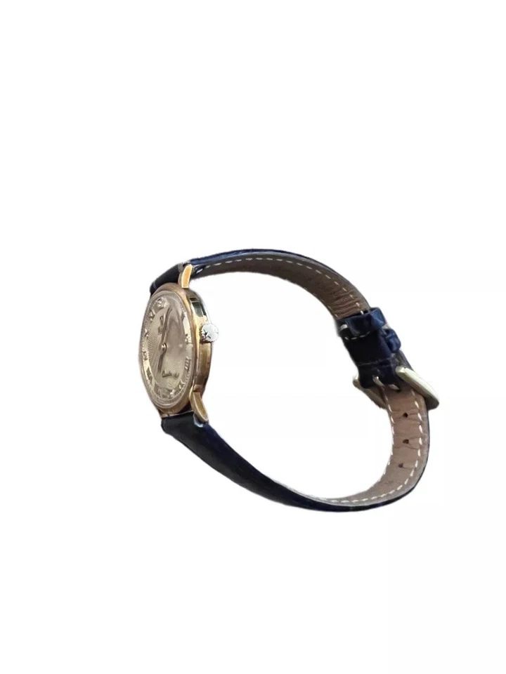 Vicence 意大利手表女式 26 毫米 14K 金色 Milor 蓝色皮革表带 — 第 4/4 张图片