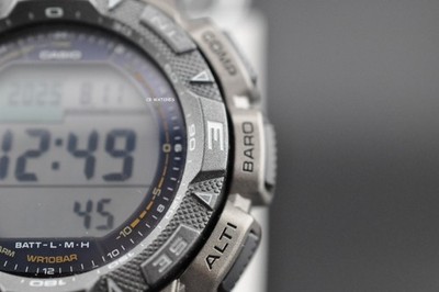 Casio Protrek Triple Sensor Solar Powered Titanium Men's Watch PRG