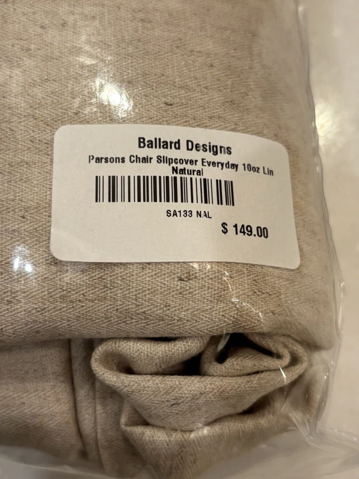 Funda BALLARD DESIGNS Parsons en Lino Natural NUEVA Foto 2 de 4