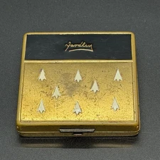 Vintage Yardley Gold Compact Powder Case with Mirror and Arrowhead