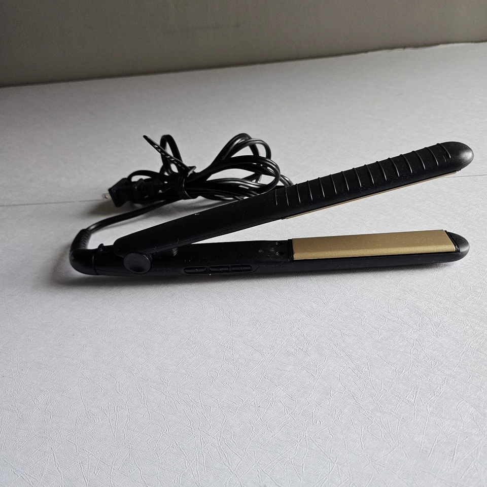 Plancha de pelo de cerámica plana, brillo dorado, S6501 Foto 2 de 4