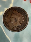 1891 Indian Head Cent Penny 1c coin
