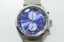 Citizen Eco-Drive Chronograph Men's Watch Blue Dial 42mm B