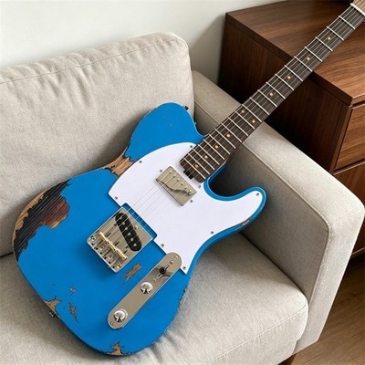 New Blue Solid Body Electric Guitar Rosewood Fretboard Maple Neck 6 Strings New