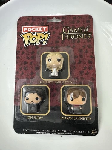 Funko Pocket Pop Game of Thrones 3 Pack Daenerys, Jon & Tyrion Figures