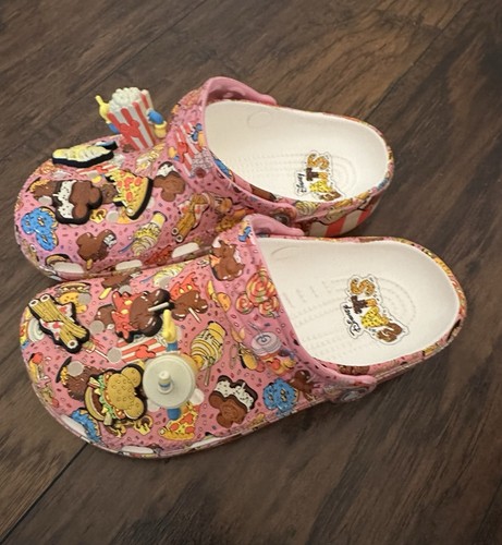 NEW Disney Crocs Eats Collection Snacks Mickey Mouse Clogs Womens 6/Mens 4 Pink - Picture 5 of 8