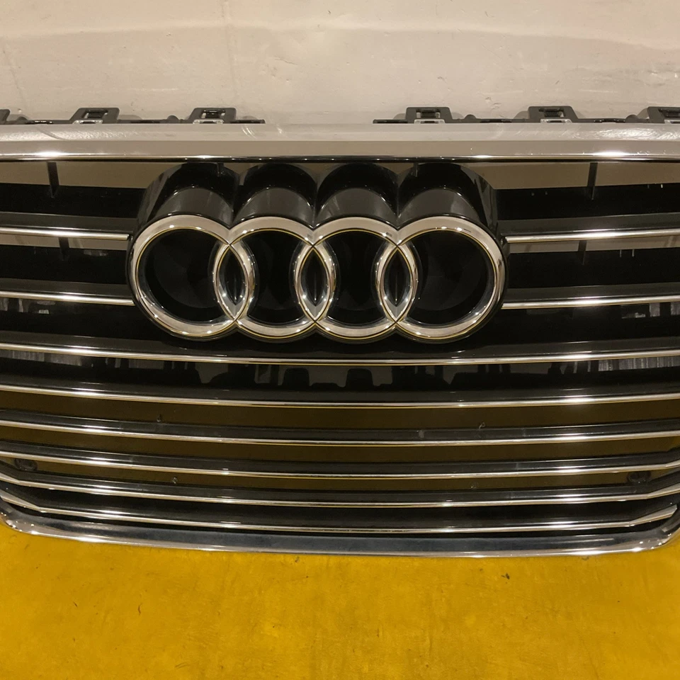 Решетка переднего бампера 2016–2018 Audi A6 с эмблемой + хромированная 4G0853651 от оригинального производителя США - Изображение 3 из 4