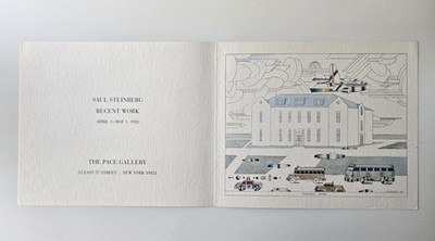 Saul Steinberg Recent Work Exhibition Pace Gallery NY Invitation
