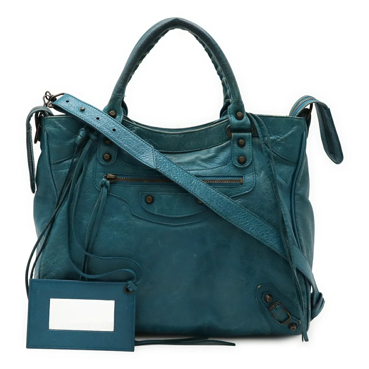 BALENCIAGA Classic Velo Handbag Tote Bag 2Way Shoulder Bag Leather