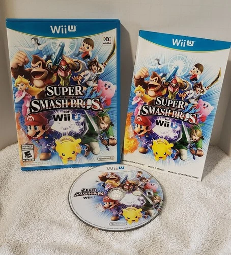 Super Smash Bros.  disk, manual,  and case WII U