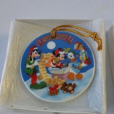 Mickey Mouse Disney Grolier Ornament Christmas 1990 Checking it Twice Donald