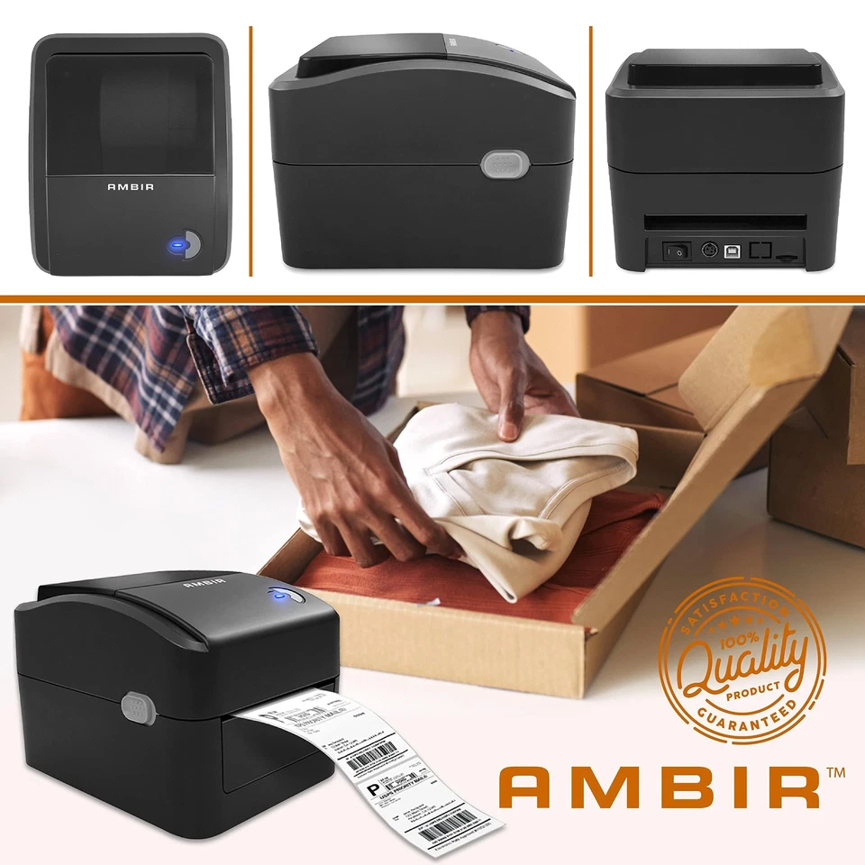 LP400 Monochrome Thermal Label Printer, 4x6, USB, Compatible with Shopify, Eb... - Image 4 of 4