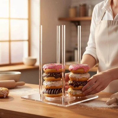 Présentoir à donuts rotatif pour fête prénatale - Photo 1/4