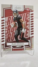 🔥2023 Absolute Bijan Robinson RC 🏈 TRUE CHROME COLOR MATCH ROOKIE!🔥FREE SH!🔥