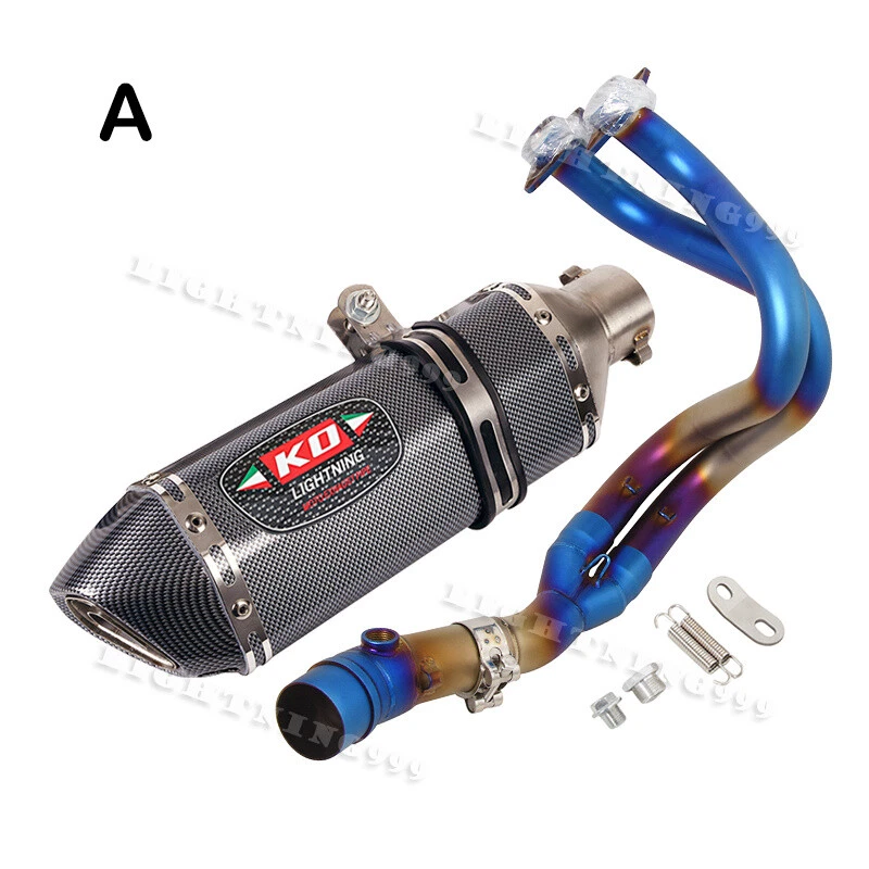 Silenciadores de tubo de escape para motocicleta Kawasaki Ninja 650 Z650 Versys650 2017-2023 Foto 2 de 4