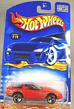 2001 Hot Wheels Mainline/Collector 219 CORVETTE Orange w/Chrome 3 Spoke Variant
