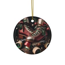 Roller Skates Ceramic Ornament
