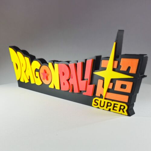 Insegna Logo Dragon Ball Super Stampata in 3D | Espositore Scaffale da Parete Arte - Foto 5 di 5
