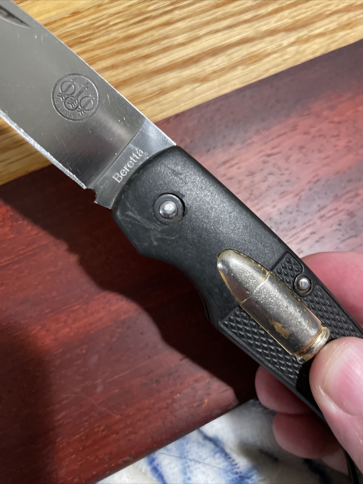 Vintage Seki Japan Made Beretta Folding Bullet Knife Lockback eBay