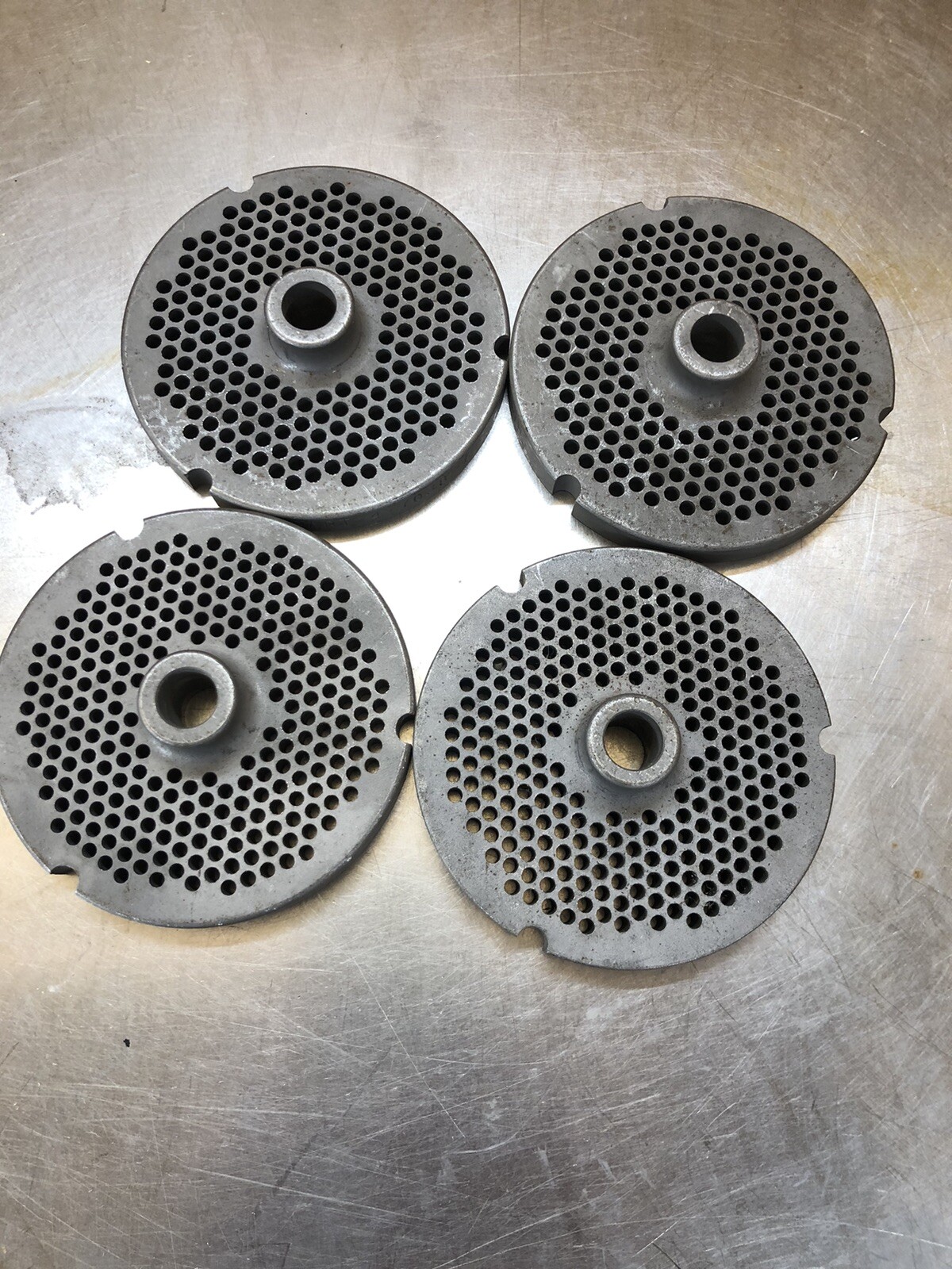 Meat Grinder Plate w/ Hub fits Hobart Biro LEM Cabelas 32 x 1/8" LOT