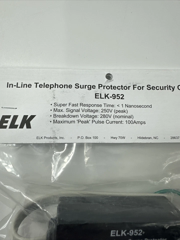 ELK-952 Home Alarm Security In-line Telephone Surge Protector Brand New - Image 3 of 4