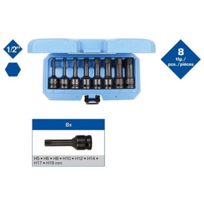 Brilliant Tools  BT022615 1/2'' Kraft-Bit-Stecknuss-Satz, Innensechskant, 8-tlg,