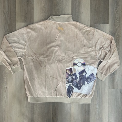 Rare Vintage 90’s Makaveli Branded Tupac Track Jacket Cream Cotton Polyester XL - Picture 5 of 9