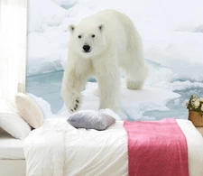 3D Polar Bear Animal ZHUA10321 Wallpaper Wall Murals Removable Self-adhesive