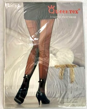White Bow Ankle Tassle Sheer Stockings Back Seam Pantyhose OS S M L Queen-Tex