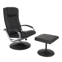 Relaxsessel Siena Mit Hocker Schwarz