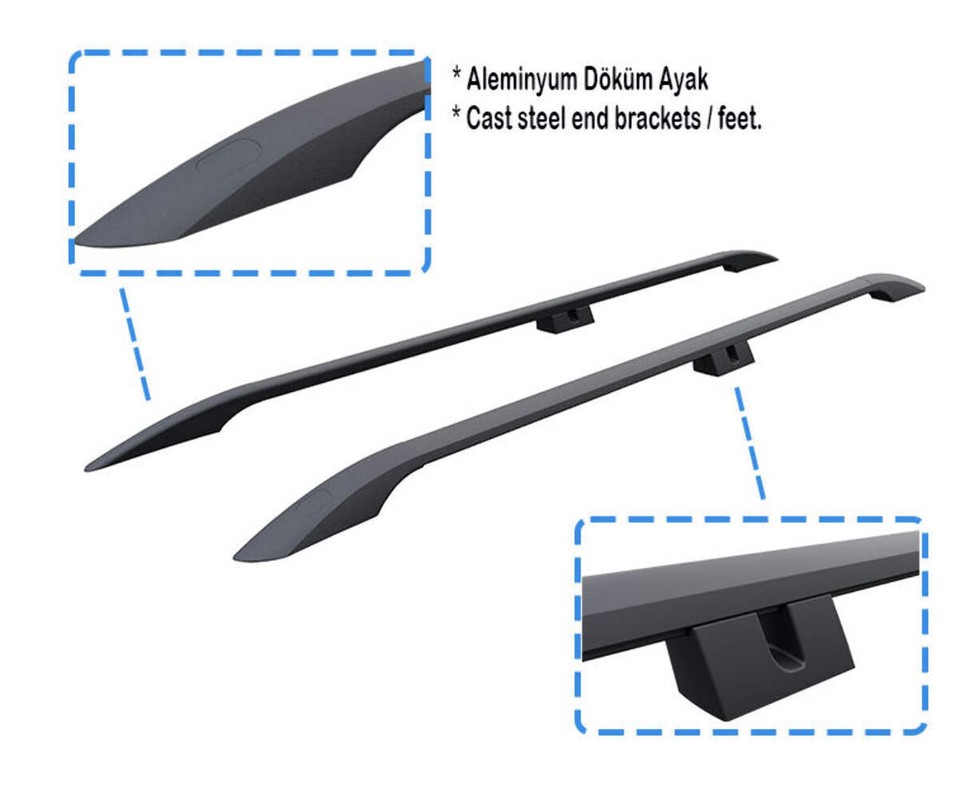 For Ford Connect SWB Van Aluminium Roof Rack and Roof Rails Set To Fit