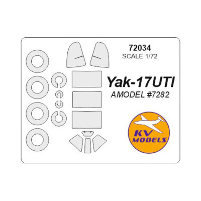 KV 1/72 Yak-17 UTI Masking w/Wheels Masks for Artmodel #7282