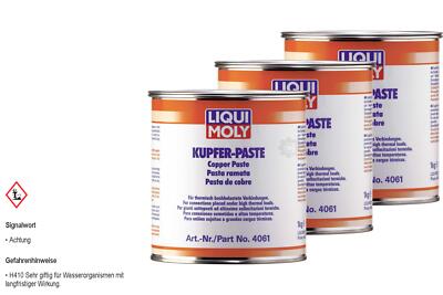 3x Liqui Moly Kupferpaste Copper Paste Schmiermittel Korrosionsschutz 1kg