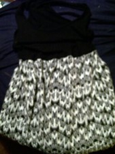 Love Fire Women Sexy Split Sides Black White Maxi Long Tank Dress Size M