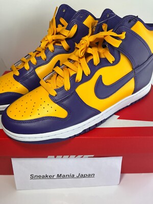 Nike Dunk High Retro DD1399-500 Purple Yellow Lakers Men's Sneaker
