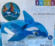 NEW Intex 2015 Lil' Whale Ride-On Inflatable Swimming Pool Float Toy 60"x45"