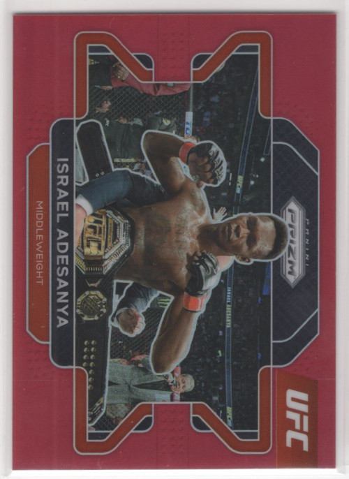 2022 Panini Prizm UFC Prizms Red #23 Israel Adesanya /299 - NM-MT