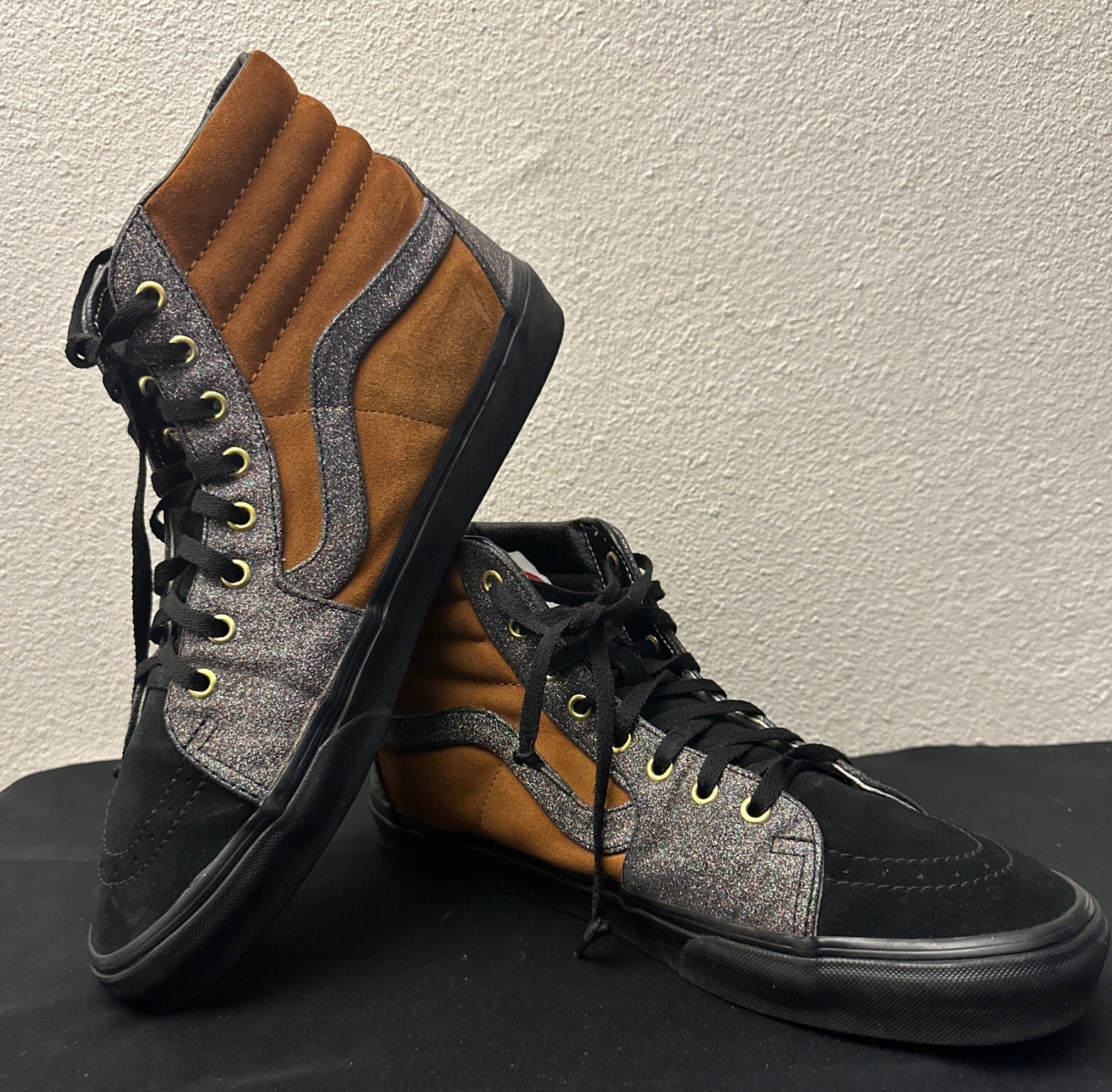Vans Sk8-Hi Reissue Metallic Glitter Brown/Black Size US 13 Men