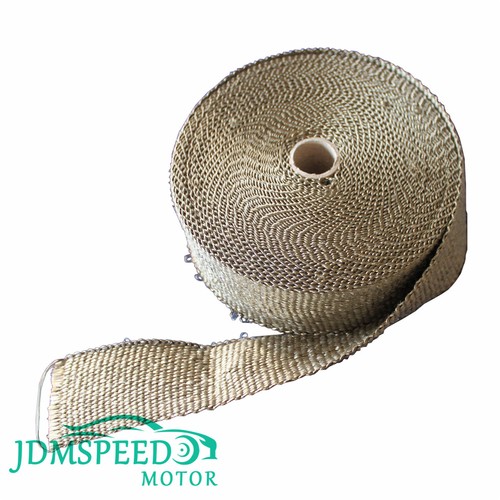 2" 50FT Basalt Manifold Header Exhaust Pipe Heat Wrap Titanium With 6 Ties Kits - Picture 4 of 6