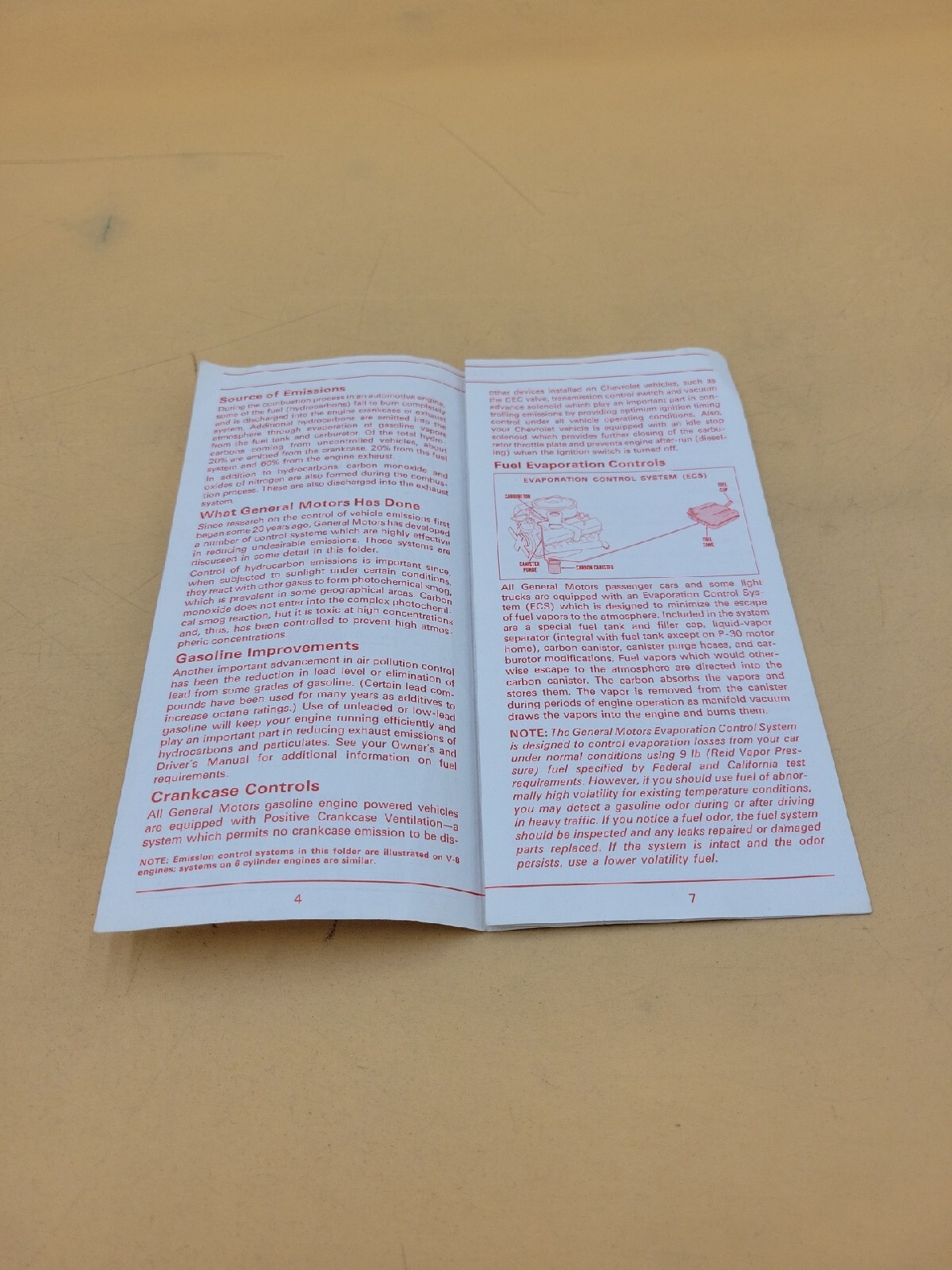 1973 CHEVROLET LIGHT DUTY TRUCK 1030 EMISSION CONTROL SYSTEM WARRANTY MANUAL eBay