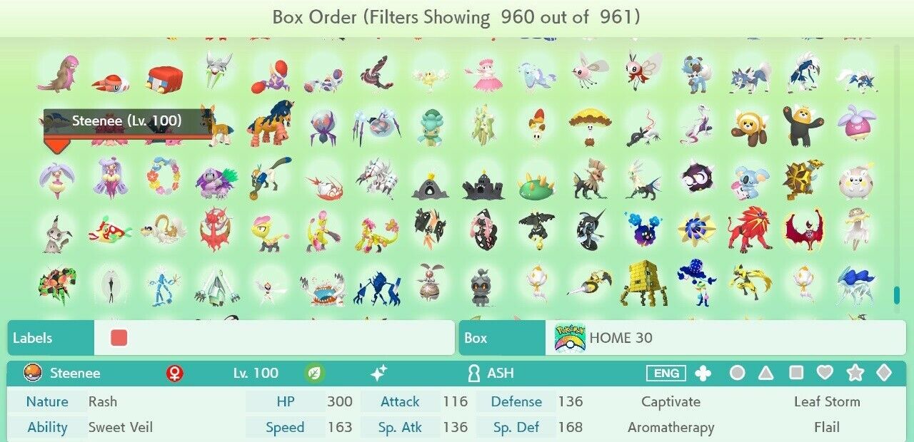 Pokemon Home All 807 Shiny Pokemon from the 3DS to Home INSTANT TRANSFER  🔥🔥🔥