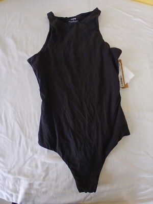 Skims Seamless Bodysuit Women XS Onyx Sleeveless Crew Neck BS-BST-0232 G20-50