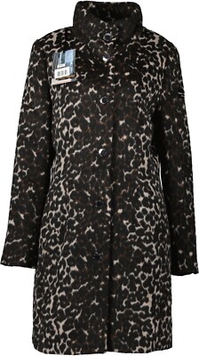NEU! Frieda Freddies Damen Mantel braun, beige Leopardenmuster