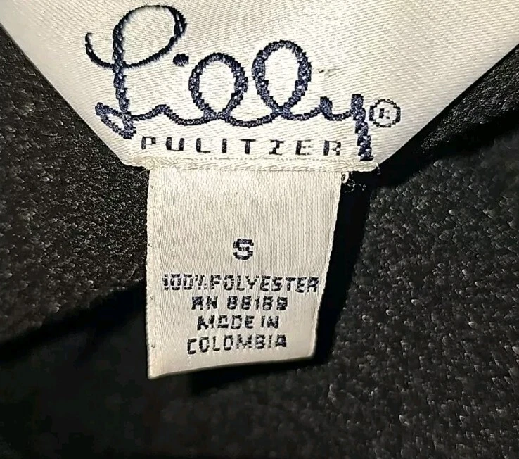 Chaleco polar vintage Lilly Pulitzer para mujer talla S cremallera completa en negro. Foto 4 de 4
