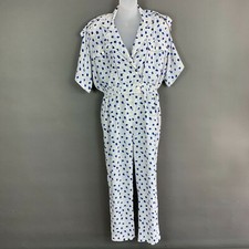 Vintage Candace by Ingrid California Geometric One Piece Romper Medium Large