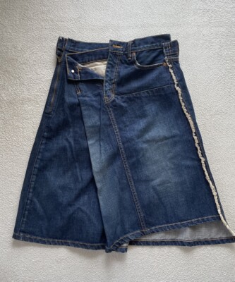 Junya Watanabe Comme des Garcons Docking Hip hung Denim Skirts | eBay